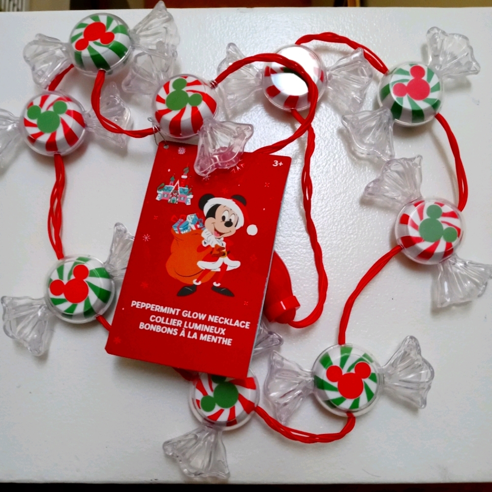 Mickey Peppermint Light Up Necklace
